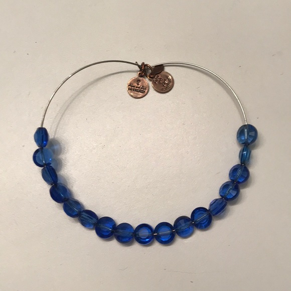 🔥Alex & Ani slide to open blue gem bracelet - Picture 3 of 3
